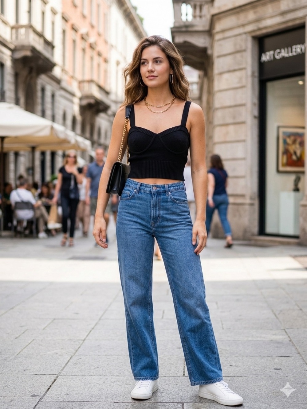 Endless Rose Mid-Rise Straight Leg Blue Jeans - Women